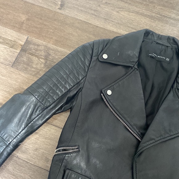 Zara Genuine Leather Jacket - Picture 4 of 5